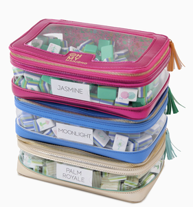Sac de rangement de luxe moderne pour Mahjong, écologique, durable, imperméable, pliable, en PVC transparent, avec fermeture éclair de style américain et franges, pour <span class=keywords><strong>poker</strong></span> - Product Image 5