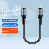 Nouveau Câble de Charge Rapide Type-C à Angle Droit Tendance, Noyau en Cuivre Pur, 1m, pour iPhone 17, Voiture, Banque d'Alimentation USB (Matériau Nylon)