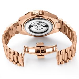 Relojes mecánicos automáticos de buzo de lujo de acero inoxidable resistentes al agua de zafiro de cristal de moda personalizados al por mayor para hombres - Product Image 4