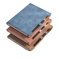 Carnet à couverture rigide personnalisé avec logo brodé, en cuir PU, format B5/A5/A6, avec boucle pour stylo, journal/agenda professionnel, 80 feuilles