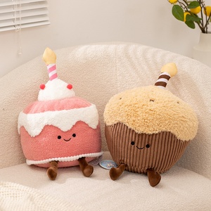 Cuscini Peluche a Forma di Torta con Imbottitura in Cotone PP, Ultra Morbidi, Antistress, per Abbracci e Decorazione, Regali Dolci per Amanti dei Dolci - Product Image 2