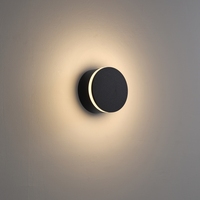 Applique murale extérieure LED ronde décorative IP65 4W avec base en aluminium et couvercle en acrylique
