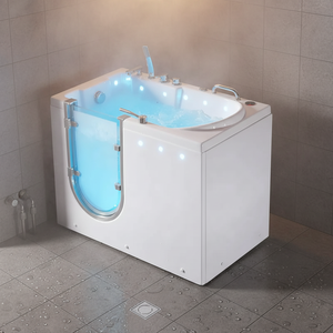 <span class=keywords><strong>Baignoire</strong></span> accessible de luxe légère <span class=keywords><strong>pour</strong></span> personnes <span class=keywords><strong>âgée</strong></span>s avec accès par <span class=keywords><strong>porte</strong></span> latérale, fonction de massage et ensemble de robinetterie cinq pièces - Product Image 5