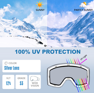 OEM Snowboard Kính trượt tuyết Kính trượt tuyết an toàn Kính biểu tượng tùy chỉnh trượt tuyết Kính CE gương phân cực ống kính tuyết thể thao Kính mát chống sương mù - Product Image 5