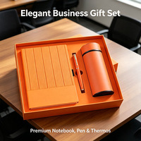 Carnet de notes A5 en cuir PU personnalisable de luxe pour entreprise, avec stylo, coffret cadeau et mug isotherme en acier inoxydable 304