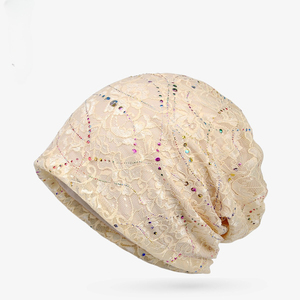 Chapeau de voyage fin en dentelle pour femme, double couche, ajouré, respirant, anti-UV, réglable, pour femmes enceintes, collection printemps-été - Product Image 2