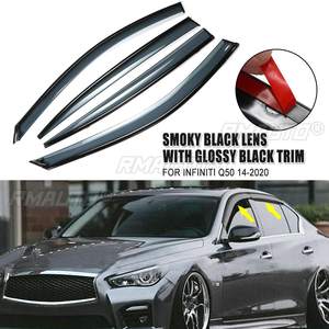 Q50 Car Side <b>Window</b> Deflector <b>Window</b> Visor <b>Vent</b> for Infiniti Q50 Q50S 2014-2020 Wind Shields Sun Rain Guards Awnings Shelters - Product Image 1