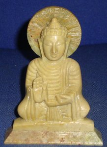 Statue de Bouddha en marbre blanc de qualité supérieure, position assise magnifique, pour la vénération, design artisanal excellent, décorative. - Product Image 6
