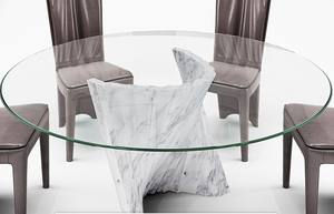 طاولة قهوة زجاجية منحنية بتصميم دائري للغرفة المعيشة وجانب السرير - Product Image 4