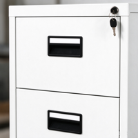 Armoire de classement métallique moderne à 2 tiroirs, en acier, pour le rangement d'archives à domicile ou au bureau, personnalisable