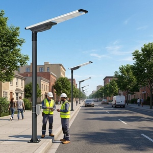 Lámpara Solar LED Integrada de 50W, 12 Años de Garantía del Fabricante, IP66 Impermeable, para Jardín y Carretera, Batería LiFePO4 con 3 Años de Garantía, BSM - Product Image 2