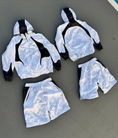 Conjunto de Chándal Cortavientos de Nylon Reflectante OEM para Hombre, Chaqueta con Cremallera de 2 Piezas Personalizada y Pantalones Desmontables Estilo Jogger Urbano Techwear