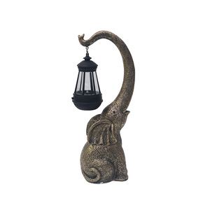 Lanterne solaire en forme d'éléphant, lumière LED résistante à l'eau, décoration extérieure, lumière nocturne pour cour, balcon, éclairage d'ambiance - Product Image 5
