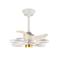 Style nordique LED veilleuse ventilateur de plafond silencieux moderne onduleur lustre intelligent pour salon salle à manger chambre