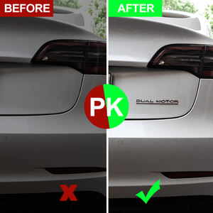 สัญลักษณ์ตัวอักษร DUAL MOTOR สำหรับตกแต่ง<span class=keywords><strong>รถ</strong></span>ยนต์เทสล่า รุ่น 3 ชุดแต่งรถยนต์ประสิทธิภาพสูง สติ๊กเกอร์ติดฝากระโปรงท้าย - Product Image 4