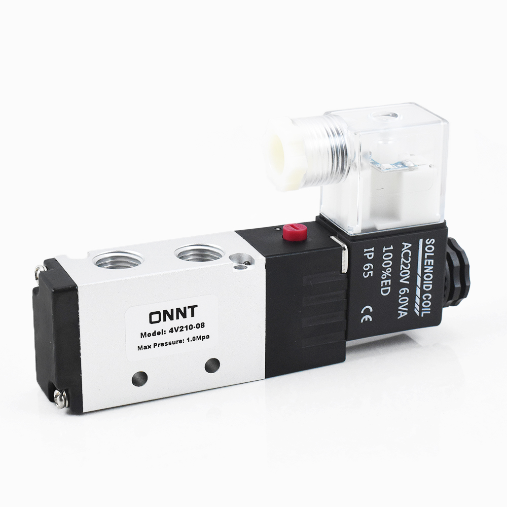 5-позиционный 2-позиционный 4V210-08 DC24V 12V AC220V 110V 1/4 дюймов пневматический цилиндр направленный воздушный клапан управления электромагнитным клапаном 5/2