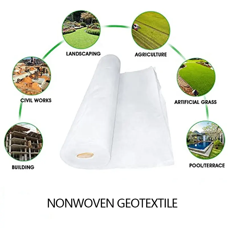 geotextiles pet geotextiles nonwoven needle punched factory price anti UV civil engineering material