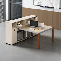 Mobilier de bureau modulaire de luxe OEM E1 MFC Bureau de direction sur pied de style moderne Table de bureau stable