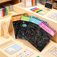 Tableau à gratter magique pour enfants, jouet créatif de dessin à gratter, planche à gratter en bambou, jouet de dessin pour la maternelle