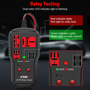 Testeur de relais automobile électronique JFIND JF107 12V/24V, analyseur de relais automobile, prend en charge la détection des relais à 4 et 5 broches - Product Image 4