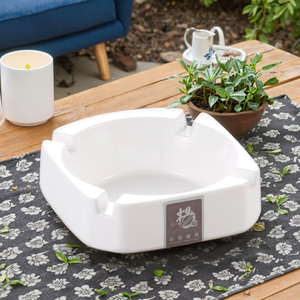 <span class=keywords><strong>Cendrier</strong></span> en mélamine blanche en plastique bon marché personnalisé vente en gros - Product Image 2