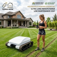 Tondeuse à gazon télécommandée de qualité industrielle, tondeuse à gazon autotractée, tondeuse à gazon télécommandée alimentée par batterie lithium-ion