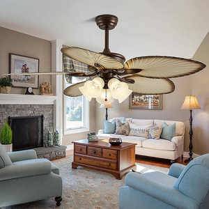 52 pouces américain fréquence Conversion ventilateur de plafond lampe cinq feuilles banane ventilateur lustre pour la maison salon intelligent ventilateur lumière - Product Image 5