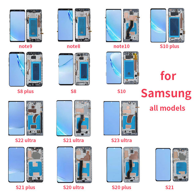 Hot Mobile Phone Lcds for Samsung S6 S8 S9 S10 S20 Ultra S21 S22 S23 Plus Touch Display Replacement galaxy A16 A25 A35 A56 LCD