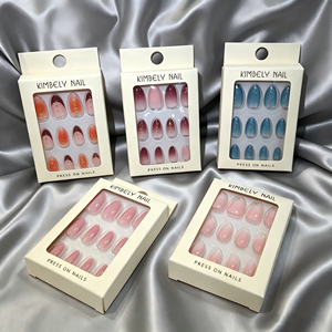 <span class=keywords><strong>Faux</strong></span> Ongles à Presser en Gel ABS OEM Personnalisés, Dégradé Floral Rose, Motifs Cerise, Pastèque, <span class=keywords><strong>Fraise</strong></span>, Vente en Gros - Product Image 2