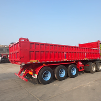 Semi-remorque benne arrière 2/3/4 essieux, directement d'usine, de 10 à 40 m³ pour le transport de sable, gravier, minerai et marchandises en vrac – Plusieurs options disponibles