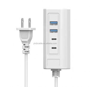 EU UK USA <b>Plug</b> 20W Multi Port Desktop Socket 2USB C+2USB Fast Charging <b>Adapter</b> for iPhone Android Universal Travel <b>Plug</b> - Product Image 2