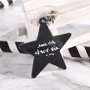 Customized Logo Clear Glitter Acrylic Keychain