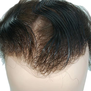 วิกผมผู้ชายแบบแฮนด์เมด PU บางเฉียบ  ทำจากผมแท้ธรรมชาติอินเดีย  ทรงตรง  ดีไซน์สวย  พร้อมท็อปเป้เสริมผม - Product Image 1