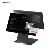 Terminal Punto de Venta de Escritorio de Última Generación con Ocho Núcleos, Android 14, SUNTEK SC1, con Pantallas de 15.6\" y 10.1\", NFC Bajo Pantalla, E/S Enriquecida, WiFi/Bluetooth