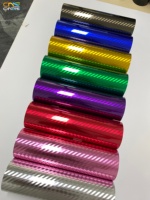 Film adhésif brillant en fibre de carbone forgée pour voiture, rouleau de film chromé pour carrosserie, autocollant pour véhicule et ordinateur