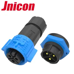Jnicon conector Circular M19 cable a placa, 2, 3, 4, 5, 8 9 12 14 16 18 Pin conector impermeable, montaje en panel