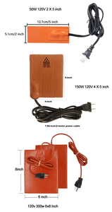 <b>Car</b> Engine Silicone Heating Pad 120v 300w 6x8 Inch Universal Engine <b>Heater</b> <b>Car</b> Oil Pan <b>Heater</b> Pads - Product Image 4