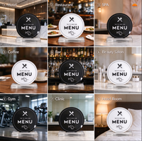 Ensemble de supports en acrylique pour cartes de commande NFC, menu numérique sans contact pour restaurant, café, hôtel, bar, fournisseur en gros
