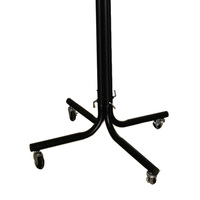 Bonne qualité 4 bras vêtements présentoir en métal rond rotatif vêtements rack avec roues