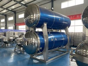 Storta di sterilizzazione orizzontale-controllo preciso della temperatura ideale per i sacchetti di storta alimenti in scatola - Product Image 5