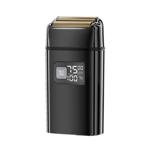 เครื่องโกนหนวดไฟฟ้าแบบฟอยล์คู่ 2 ระดับความเร็ว สำหรับผู้ชาย ชาร์จผ่าน USB-C โกนได้เนียนสนิท พร้อมจอ LED และที่เล็มขนแบบป๊อปอัพ - Product Image 3