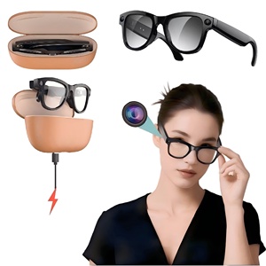 Lunettes Intelligentes M02 Ultra, Technologie Avancée, HD 800W Pixels, Étui de Charge Magnétique, Commande par Bouton Tactile, Reconnaissance Photo IA, IP67 - Product Image 1