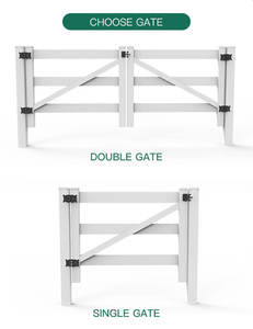 Vinyl-Zaun Pferdezaun Günstiger Farmzaun Pfosten UV-geschützt PVC 3-Schienen Weiß/Schwarz Kunststoff Outdoor Valla De Plastico Para Patio - Product Image 5