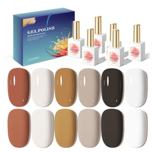 AILANUO Marque privée Kit de vernis à ongles en gel rouge foncé personnalisé sans dommage Gel AKB pour bricolage emballage de bouteilles fournitures pour ongles - Product Image 1