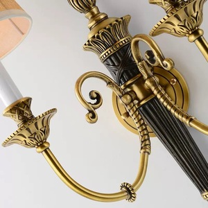 Lampada da Parete in Rame Massiccio Stile Retrò Francese per Corridoio, Passaggio, Balcone, Ingresso, Atrio, Camera da Letto - Product Image 2