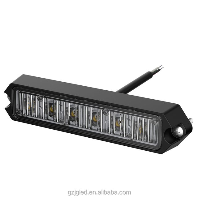 Truck Grill Strobe Light Super Bright Amber LED Warning Beacon, Mini Size Aluminium Housing, 12/24V Universal