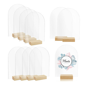 Rõ ràng Acrylic dấu hiệu vòm đứng cho đám cưới Bảng tên thẻ số chủ sở hữu tường dấu hiệu thủ công Gỗ Thủ Công hộp gỗ - Product Image 1