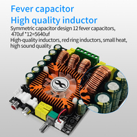 Module stéréo HIFI double canal TDA7498E 2.0, carte amplificateur de puissance numérique haute performance 160Wx2, prend en charge BTL 220W, avec ventilateur de refroidissement