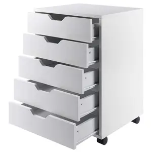 Factory Wholesale Small Rolling Track Wood Storage Filing Cabinet With Casters