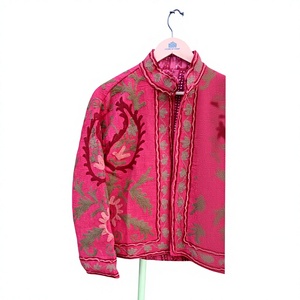 Chaqueta de Algodón Tejida a Mano con Bordado Floral para Mujer, Estilo Artesanal, Étnico, Bohemio, Transpirable, Ecológica, para Verano/Otoño/Invierno - Product Image 2